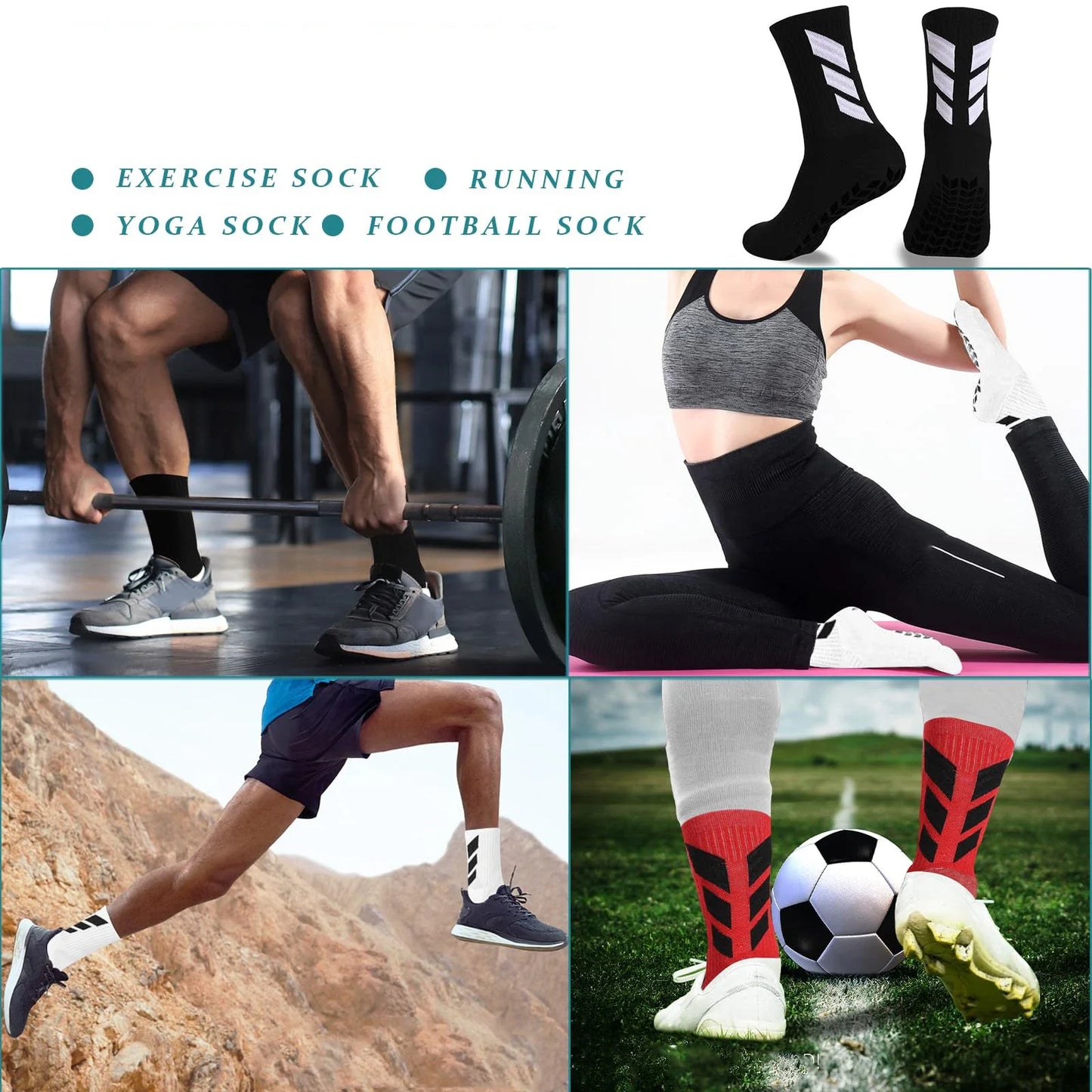 1 pair, socks men's rugby socks anti slip training sports socks, mid tube sports sock